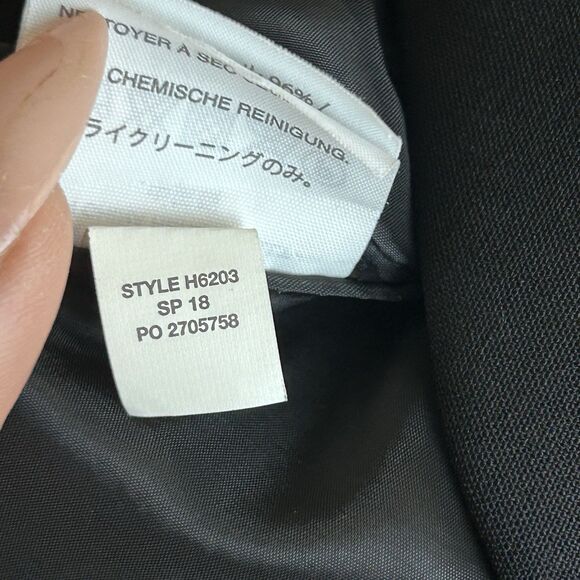 j. crew Italian Wool blazer Womens 6 Black One Button h6203 Classic Timeless - Picture 7 of 8